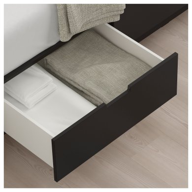 IKEA Кровать NORDLI 160х200 см Антрацит (ИКЕА НОРДЛИ) 50372781 фото - 6