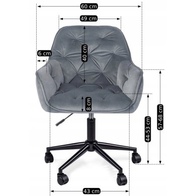 Офісне крісло Mebel Elit MILAN 2 Сірий ME.MILAN2/P/CZ/V/FO фото - 6