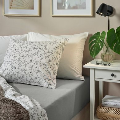 IKEA Простирадло на резинці VARVIAL 120х200 см Сірий (ИКЕА ВАРВИАЛЬ) 30482498 фото - 5