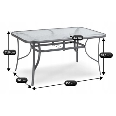 Комплект садових меблів Mebel Elit LIBERTY Чорний ME.LIBERTY/P/T/OGR/ZES фото - 10