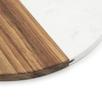 Доска декоративная Homla MARBLE 25 см | Белый мрамор / Дерево - 2 Доска декоративная Homla MARBLE 25 см | Белый мрамор / Дерево 214014 фото - 2