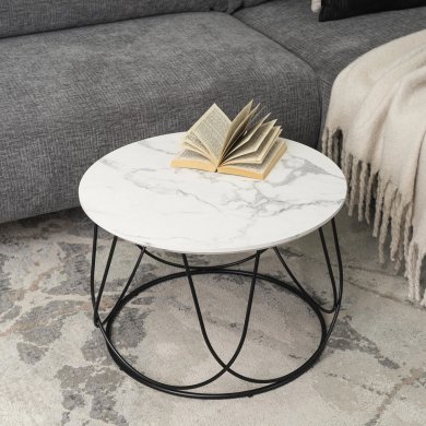 Журнальный стол Mebel Elit KATE Marmur Белый ME.KATE/BM/CZ/L фото - 7