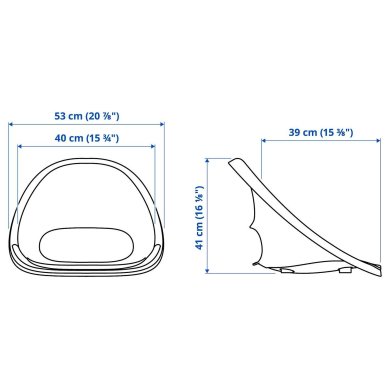 IKEA Сиденье со спинкой ELDBERGET Бежевый (ИКЕА ЭЛДБЕРГЕТ) 50406804 фото - 2