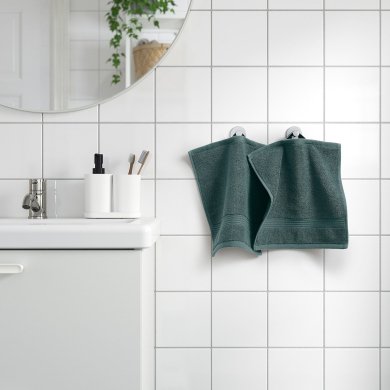 IKEA Рушник для обличчя FREDRIKSJON 30х30 см Зелений (ИКЕА ФРЕДРИКСИОН) 00572693 фото - 3