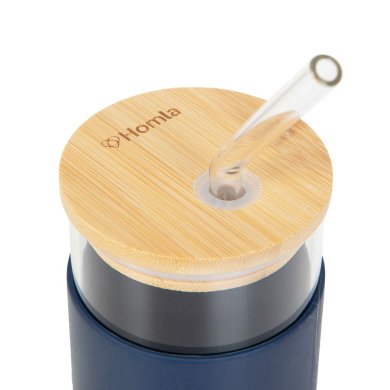 Бутылка с трубочкой Homla ASTORIA 0,45 л | Темно-синий / Прозрачный 214590 фото - 4