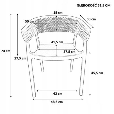 УЦЕНКА Садовый стул Kontrast KP100 Антрацит - 16 УЦЕНКА Садовый стул Kontrast KP100 Антрацит brak/5.90.211279 фото - 16