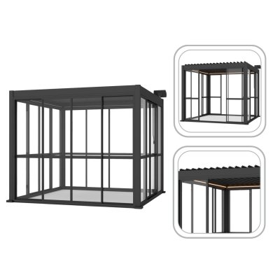 Розсувні двері для перголи Garden Line 3 м Сірий GOL0609 фото - 2
