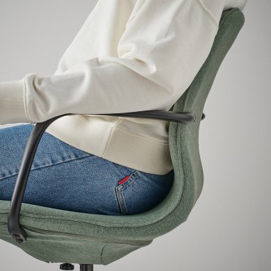 Офисное кресло LANGFJALL Зеленый - 5 IKEA Офисное кресло LANGFJALL Зеленый (ИКЕА ЛАНГФЬЯЛЛЬ) 39507729 фото - 5