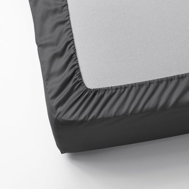 IKEA Простынь на резинке NATTJASMIN 90x200 см Серый (ИКЕА NATTJASMIN) 90442683 фото - 2