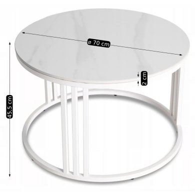 Журнальний стіл Mebel Elit KORIN Marmur Білий ME.KORIN/B/PL/B/L фото - 6