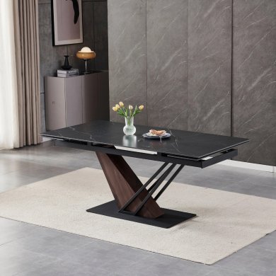 Розкладний обідній стіл Mebel Elit REX BIG Чорний - 4 Розкладний обідній стіл Mebel Elit REX BIG Чорний ME.REX/CZ/O/CER/S180-240 фото - 4