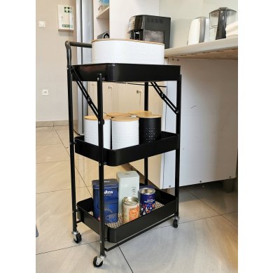 Візок складаний з ручкою Kontrast Чорний 6.02.20035 фото - 12