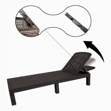 Складной шезлонг Kontrast Коричневый - 5 Складной шезлонг Kontrast Коричневый 5.10.212641 фото - 5