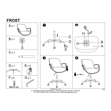 Офисное кресло Halmar FROST Черный - 12 Офисное кресло Halmar FROST Черный V-CH-FROST-FOT-CZARNY фото - 12