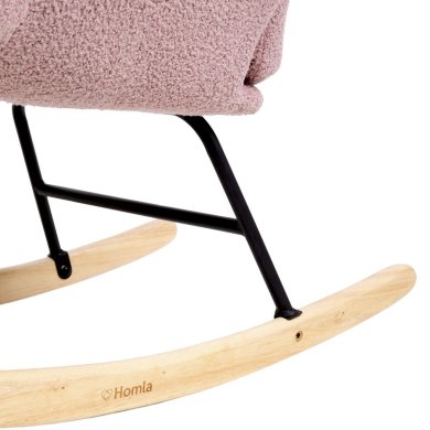 Кресло-качалка мягкое Homla MOSS TEDDY BOUCLE Розовый 218187 фото - 6