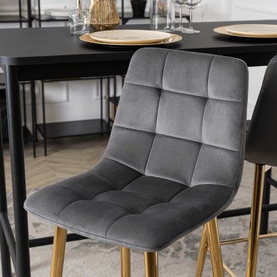 Барный стул Mebel Elit ARIEL Welur Серый - 8 Барный стул Mebel Elit ARIEL Welur Серый ME.ARIEL/P/ZL/V/H фото - 8