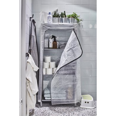 IKEA Стелаж з чохлом HYLLIS Сріблястий (ИКЕА ХИЛЛИС) 99291745 фото - 3