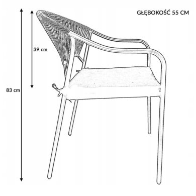 Садовый стул Kontrast PORTO Бежевый - 13 Садовый стул Kontrast PORTO Бежевый 5.03.212689 фото - 13