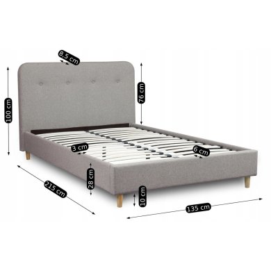 Кровать Mebel Elit DENNIS 120x200 см Серый - 9 Кровать Mebel Elit DENNIS 120x200 см Серый ME.DENNIS/120/P/T/LOZ фото - 9