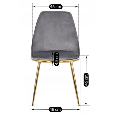 Обідній стілець Mebel Elit ALBA Сірий ME.ALBA/P/ZL/V/K фото - 5