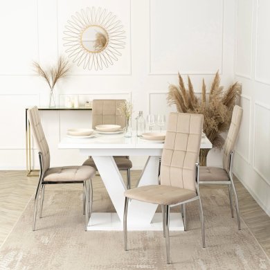 Обеденный стул Mebel Elit MOLLY Welur Бежевый - 5 Обеденный стул Mebel Elit MOLLY Welur Бежевый ME.MOLLY/BZ/CH/V/K фото - 5