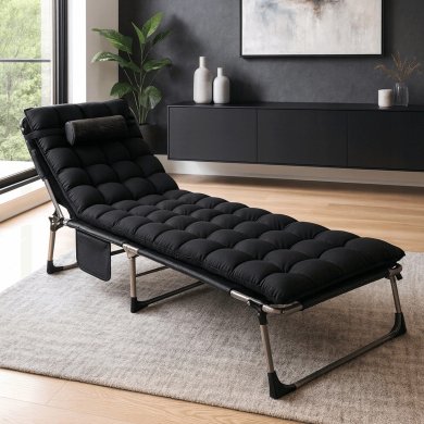 Складной шезлонг Mebel Elit VENUS Черный ME.VENUS/CZ/T/LOZ фото - 10