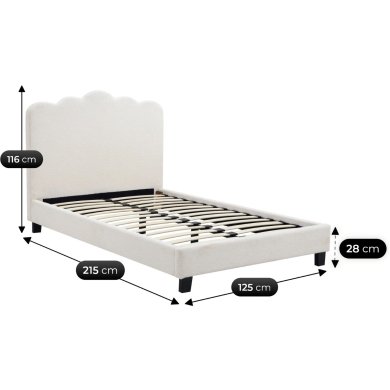 Кровать Mebel Elit CRATER Boucle 120x200 см Кремовый ME.CRATER/120/KR/TB/LOZ фото - 3