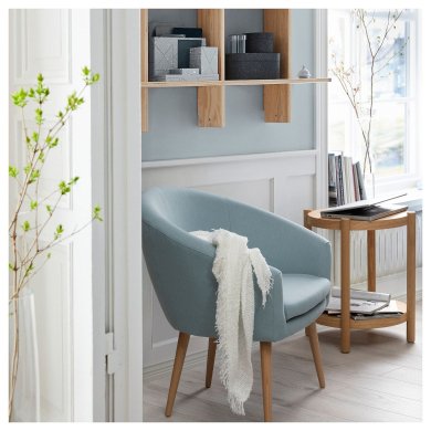 IKEA Кресло мягкое GLAMSEN Голубой (ИКЕА ГЛАМСЕН) 70544946