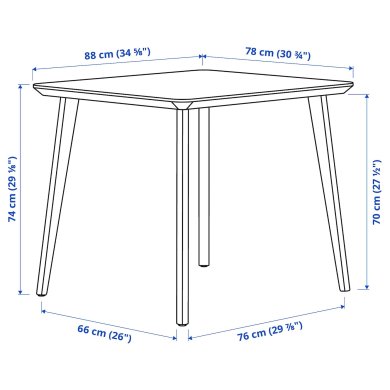 IKEA Обідній стіл LISABO Ясень (ИКЕА ЛИСАБО) 40563776 фото - 7