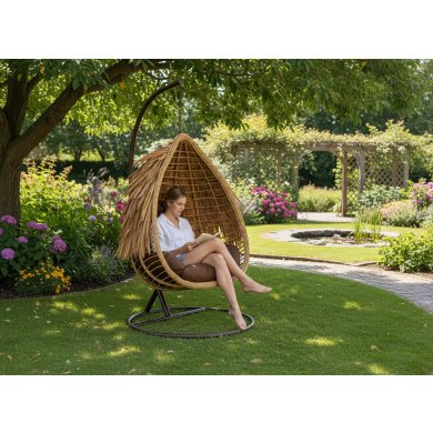 Підвісне крісло-кокон Garden Line AZTEC Коричневий FAT0077 фото - 6