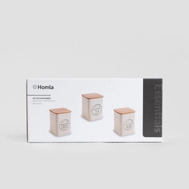 Набір контейнерів Homla ROSARIO 3 шт Бежевий 240886 фото - 5