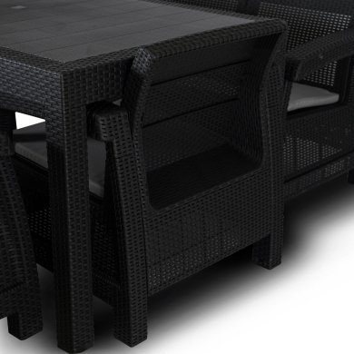 Комплект садових меблів Mebel Elit OKLAND Чорний ME.OKLAND/CZ/RT/OGR/ZES фото - 8