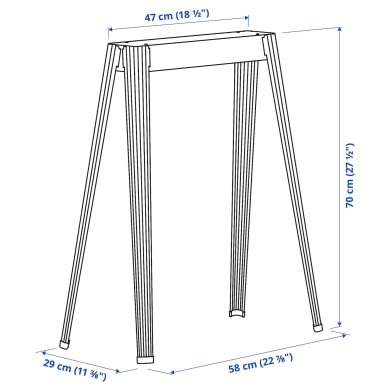 IKEA Ножка для стола NARSPEL 70 см Серый (ИКЕА НАРСПЕЛ) 10471245 фото - 3