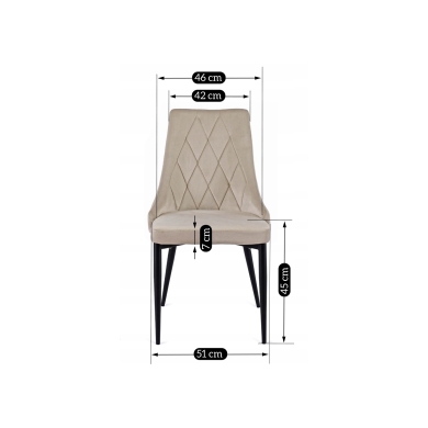 Обідній стілець Mebel Elit EDEN Бежевий ME.EDEN/BZ/V/K фото - 11
