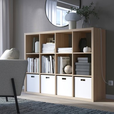 IKEA Стеллаж KALLAX Дуб (ИКЕА КАЛЛАКС) 40409935 фото - 14