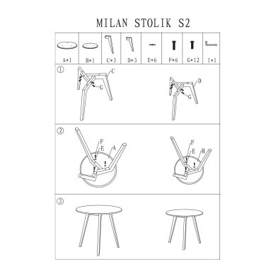 Комплект журнальных столов Signal MILAN S2 2 шт Белый MILANSS2BDM фото - 4