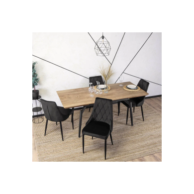 Обідній стілець Mebel Elit CORK Welur Чорний ME.CORK/CZ/V/K фото - 11