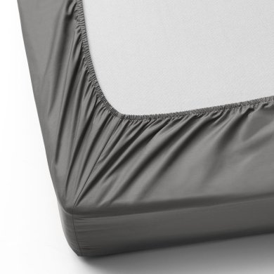 IKEA Простирадло на резинці ULLVIDE 160x200 см Сірий (ИКЕА ULLVIDE) 30336954 фото - 7