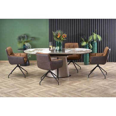 Обеденный стул поворотный Halmar K523 Коричневый V-CH-K/523-KR-BRĄZOWY фото - 20