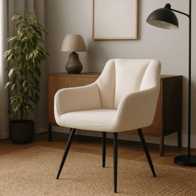 Обідній стілець Mebel Elit NAWARA Boucle Кремовий ME.NAWARA/KR/CZ/TB/K фото - 5