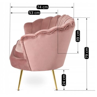 Диван Mebel Elit ZENDAYA Welur Рожевий ME.ZENDAYA/R/ZL/V/FW фото - 14