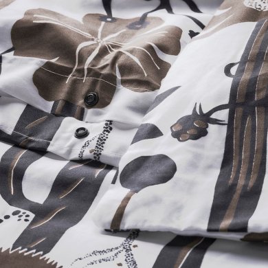 IKEA Комплект постельного белья LUNDSKAFTING 200x200 см Принт (ИКЕА ЛУНДСКАФТИНГ) 20606343 фото - 4