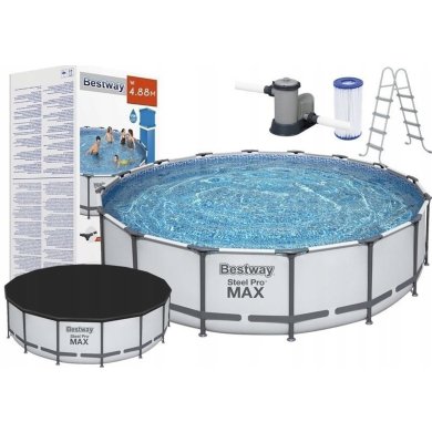 Каркасный бассейн Bestway 5612Z STEEL PRO MAX 488x122 см Белый 5612Z
