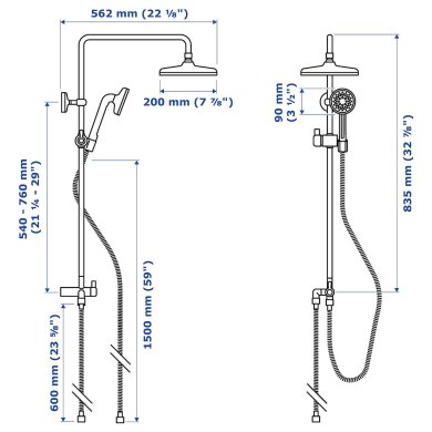 Комплект для душа VOXNAN - 17 IKEA Комплект для душа VOXNAN (ИКЕА VOXNAN) 50342591 фото - 17