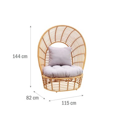 Садове крісло Meven ST.MORITZ Бежевий - 9 Садове крісло Meven ST.MORITZ Бежевий MV-MB1730SZ-ST.MORITZ фото - 9