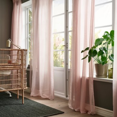 IKEA Тюль STENFRO 145х300 см 2 шт Рожевий (ИКЕА СТЕНФРО) 00594893 фото - 16