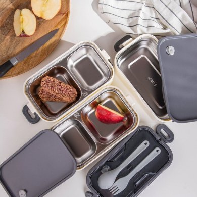 Ланч-бокс с столовыми приборами Homla MESA 2 л Бежевый 240802 фото - 8