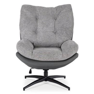 Крісло м'яке поворотне з підставкою Mebel Elit FREMONT 2 Сірий ME.FREMONT/P/T/P/E/CZ/FW фото - 3