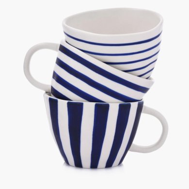 Кружка Duka MARIN 300 мл | Білий / Синій - 5 Кружка Duka MARIN 300 мл | Білий / Синій 1219804 фото - 5