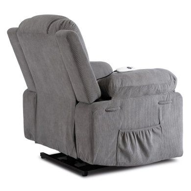 Кресло мягкое раскладное массажное с реклайнером Mebel Elit FENIX Velvet Серый ME.FENIX/P/SZTR/FW фото - 7